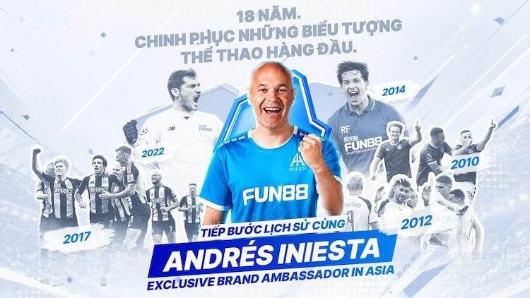 Andrés Iniesta Chính Thức Trở Thành Đại Sứ Toàn Cầu FUN88