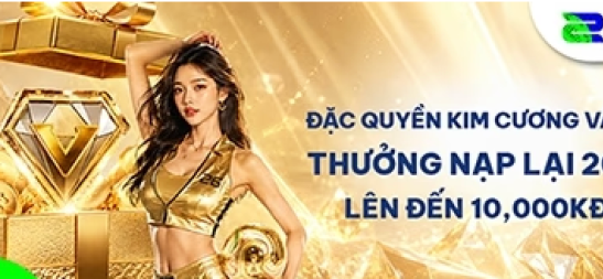 FUN88 - Đặc quyền Kim Cương Vàng thưởng nạp lại 20%
