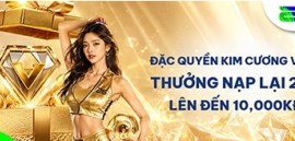 FUN88 - Đặc quyền Kim Cương Vàng thưởng nạp lại 20%